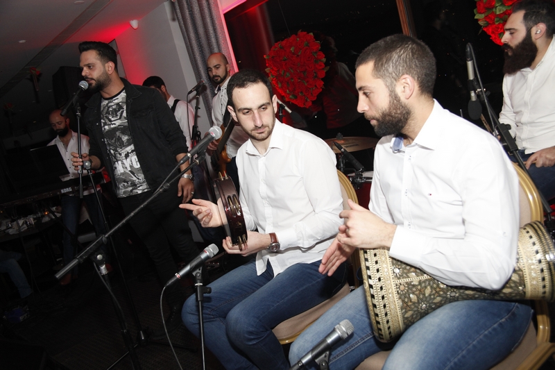 Charbel Khalil and the band at Burj on Bay 